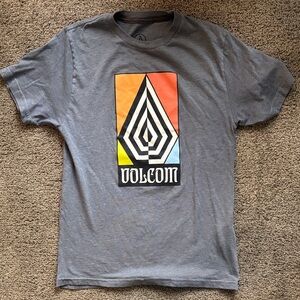 Volcom Gray Tee with Vibrant Graphic boys sz L